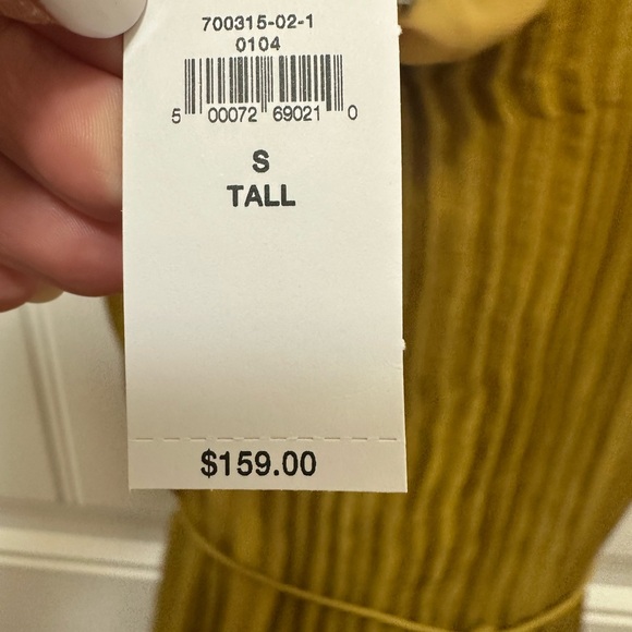 Elegant Gold Pleated Midi Dress NWT - Picture 5 of 6